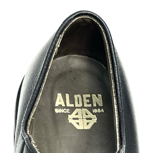 Alden 945 Men’s Oxford Dress shoe Size 9 Black Alpine Grain Calfskin Leather EUC - Picture 11 of 13
